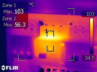 Thermogramme d'un disjoncteur